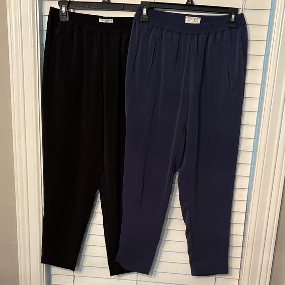 Lou & Grey Pants - Black and Navy Lou & Grey Straight Leg Pants